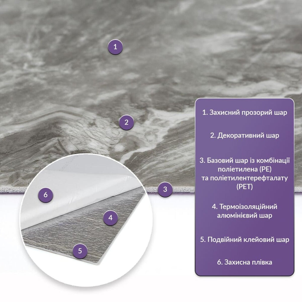 Самоклеюча стінова PET плитка 600х300х2мм SW-00002350