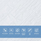 Самоклеюча декоративна 3D панель Камінь біла рвана цегла 700х770х5мм (155) HO-00000484