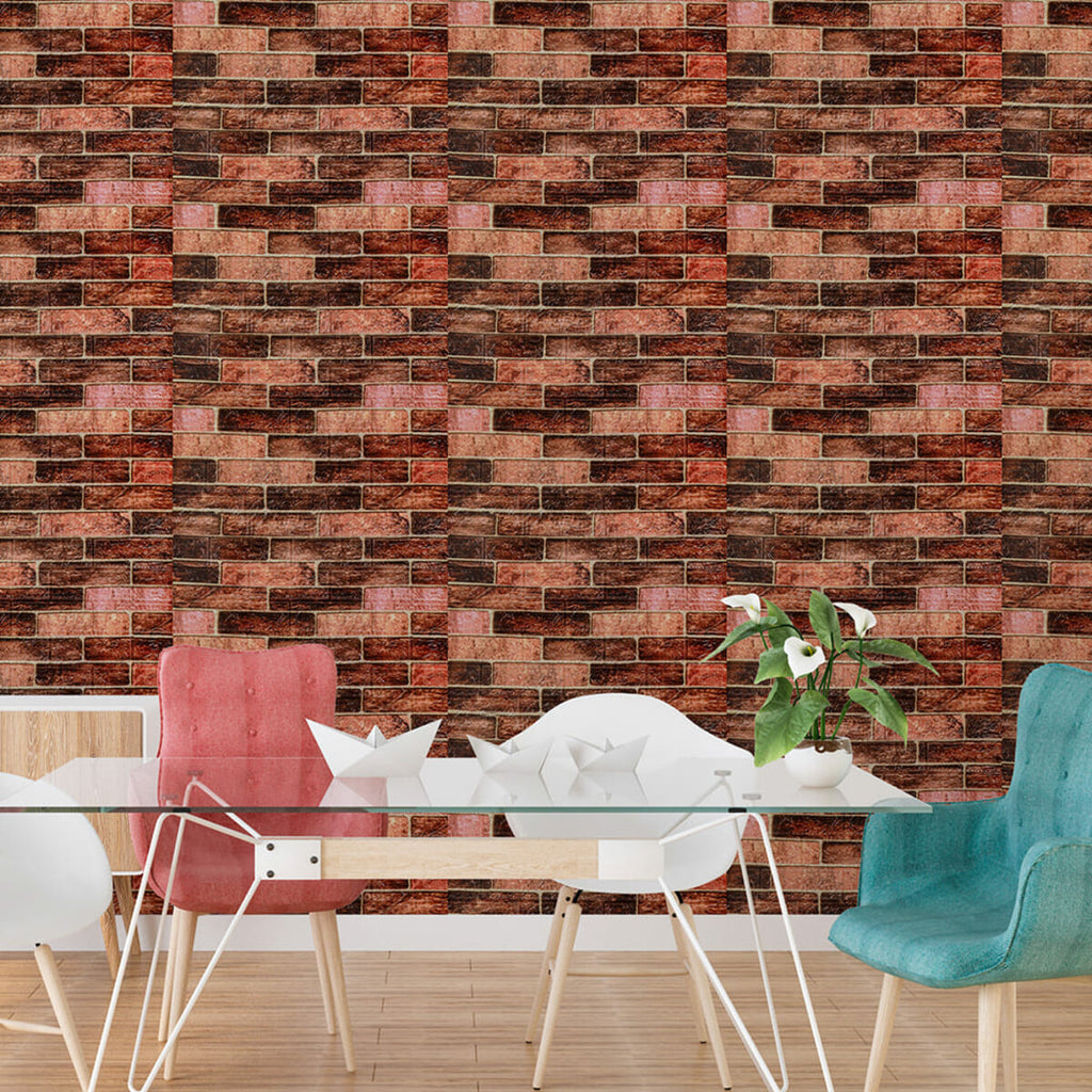 R179-2-3 Панель стінова у рулоні 3D 700мм*3.08м*2мм BROWN (цегла) (D) HO-00002537