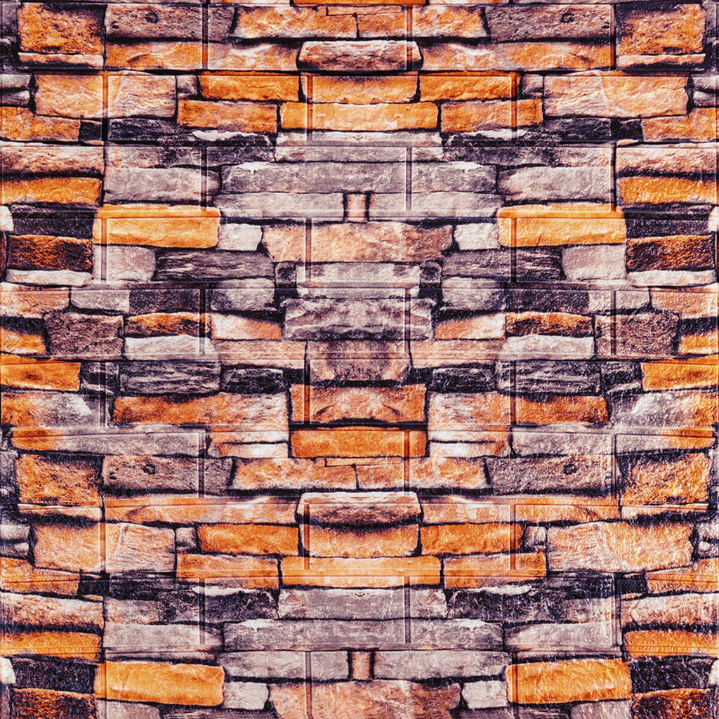 Декоративна 3D панель самоклейка 700х770х3мм Піщаник Катиринославська цегла (045-3) SW-00000692