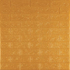 3D панель самоклеюча 700х770х3мм цегла Золота (011-3) SW-00000676