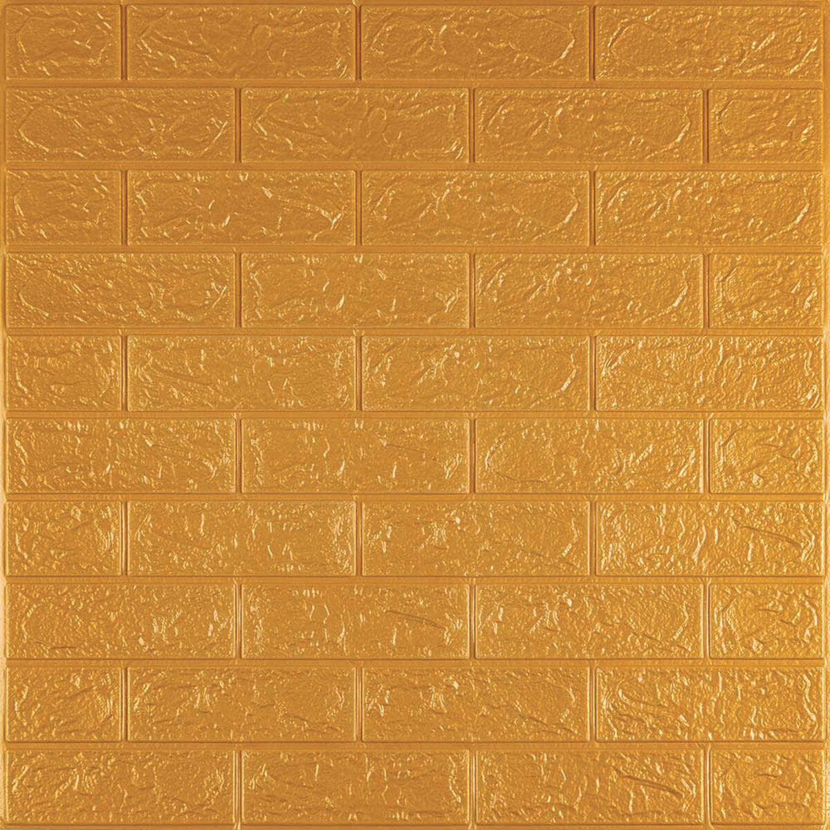3D панель самоклеюча 700х770х3мм цегла Золота (011-3) SW-00000676