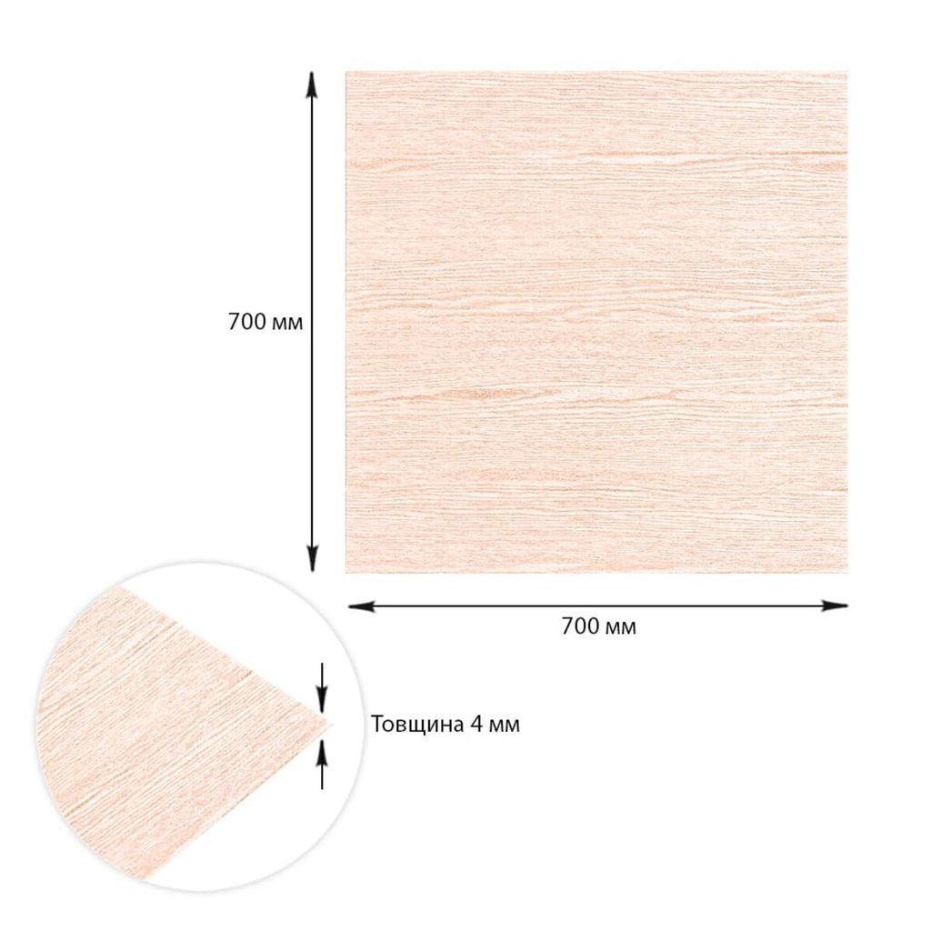 Самоклеюча декоративна 3D панель 700x700x4мм Карамельне дерево (080) HO-00000560