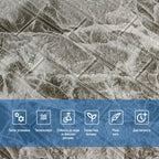 Декоративна 3D панель самоклейка 700х770х3мм Мармур чориний (061-3) SW-00000691