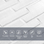 3D панель самоклеюча кладка 770х700х5мм Біла (031) SW-00000167