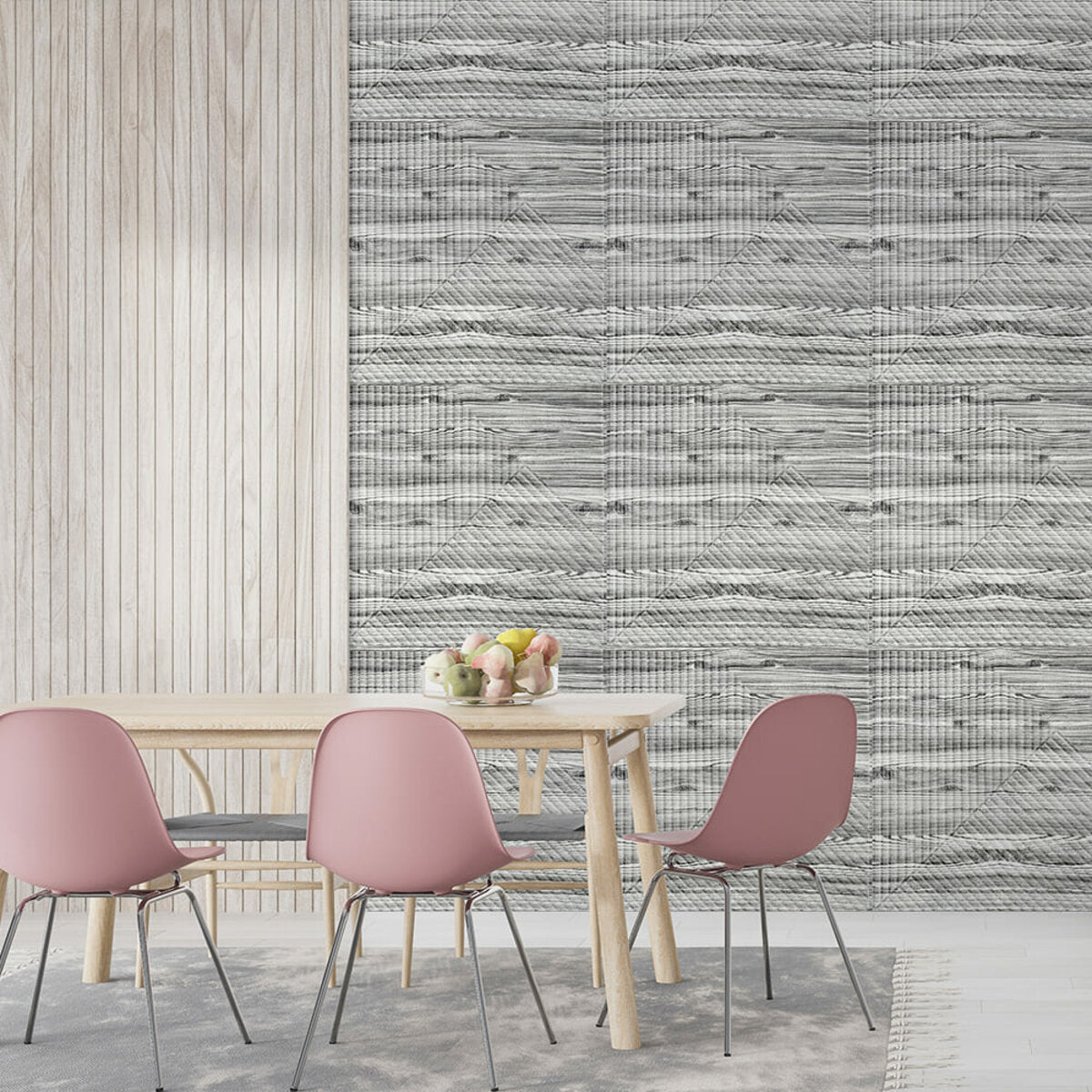 Самоклеюча декоративна 3D панель 500х500х5мм Бамбук Дерево Зебра HO-00002884