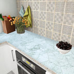 Самоклеюча плівка 0,45х10м х 0,07мм Нефритовий мармур срібні соти SW-00001215