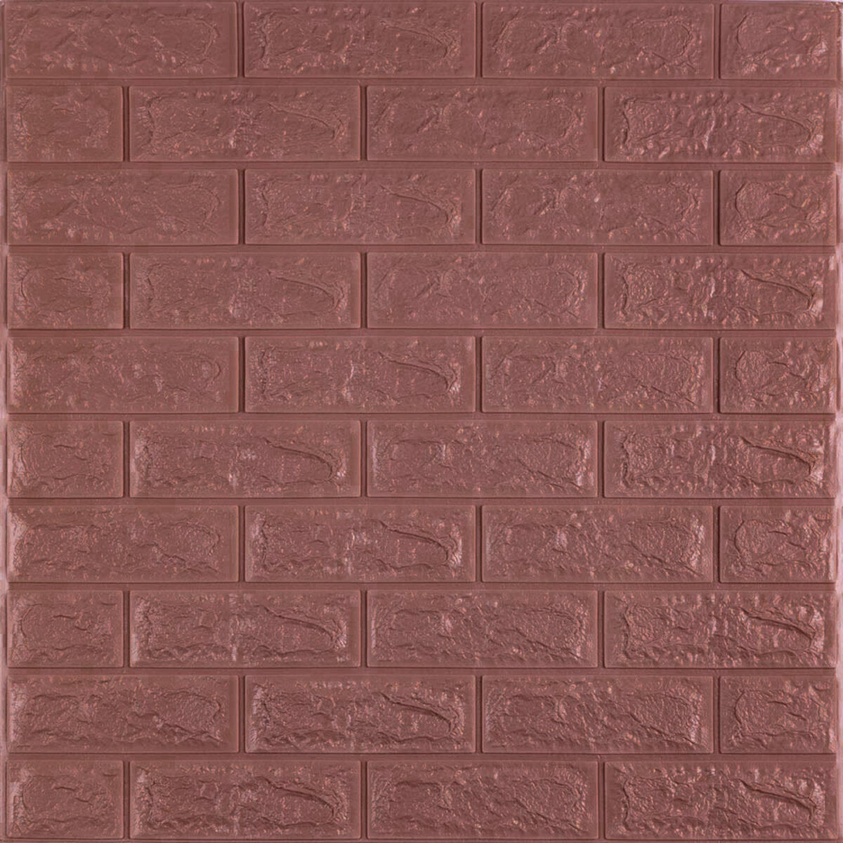 3D панель самоклеюча 700х770х7мм цегла Баклажан-кава (018-7) HO-00000045