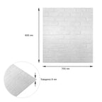 Самоклеюча 3D панель 700х800х8мм Камінь білий (196) HO-00000485