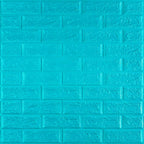 3D панель самоклеюча 700х770х5мм цегла Бірюза (002-5) HO-00000084