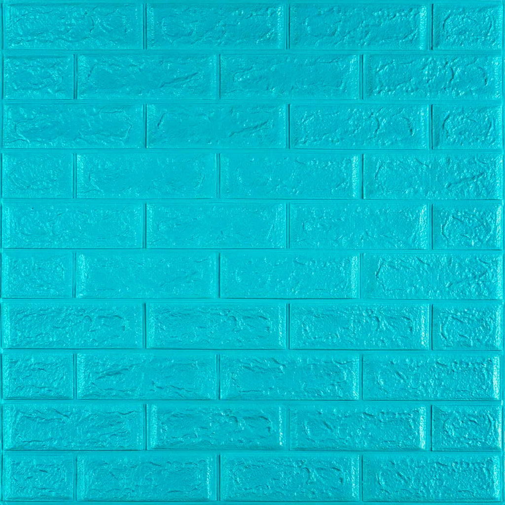 3D панель самоклеюча 700х770х5мм цегла Бірюза (002-5) SW-00000084