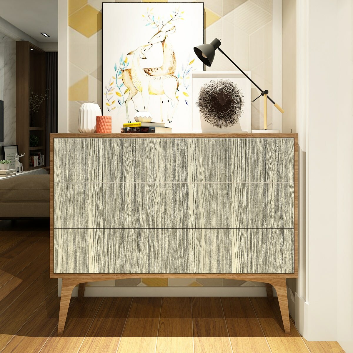 Самоклеюча плівка 0,45х10м х 0,07мм Дуб SW-00001251