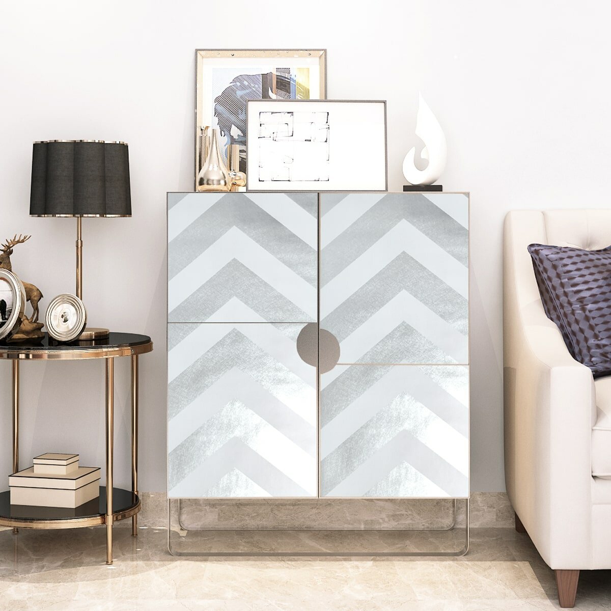 Самоклеюча плівка 0,45х10м х 0,07мм Срібло HO-00001221