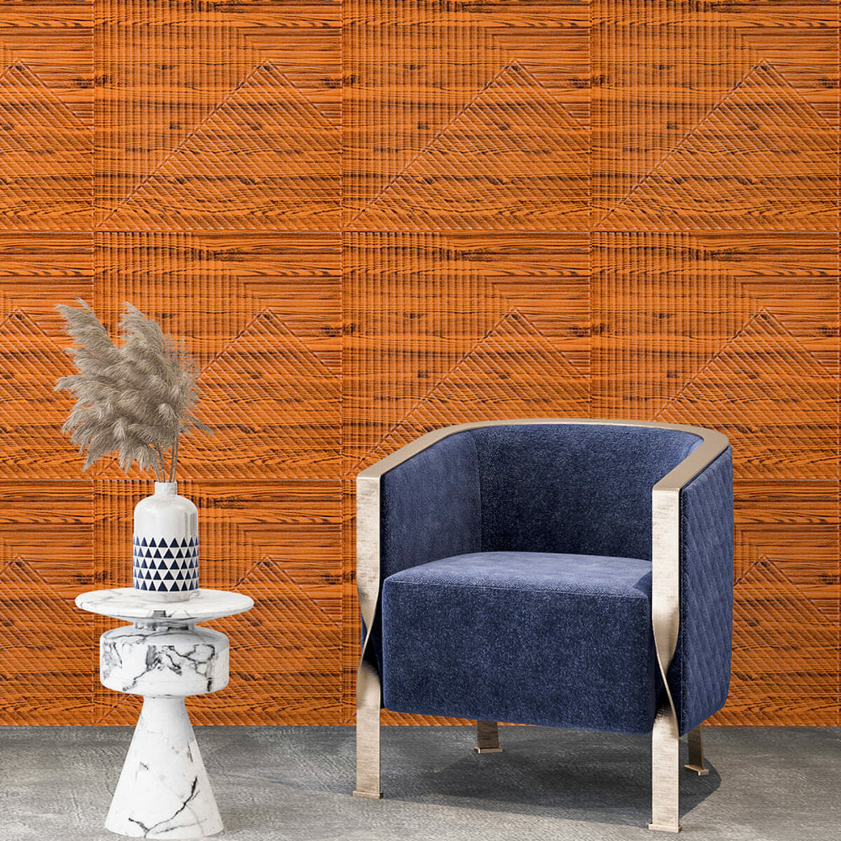 Самоклеюча декоративна 3D панель Бамбук Дерево 500х500х5мм HO-00002882