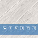 Самоклеюча декоративна 3D панель 700х700х4мм Біле дерево (383) HO-00000652