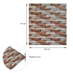 Декоративна 3D панель 700х770х4мм Коричнева цегла піщаник (340) SW-00000531