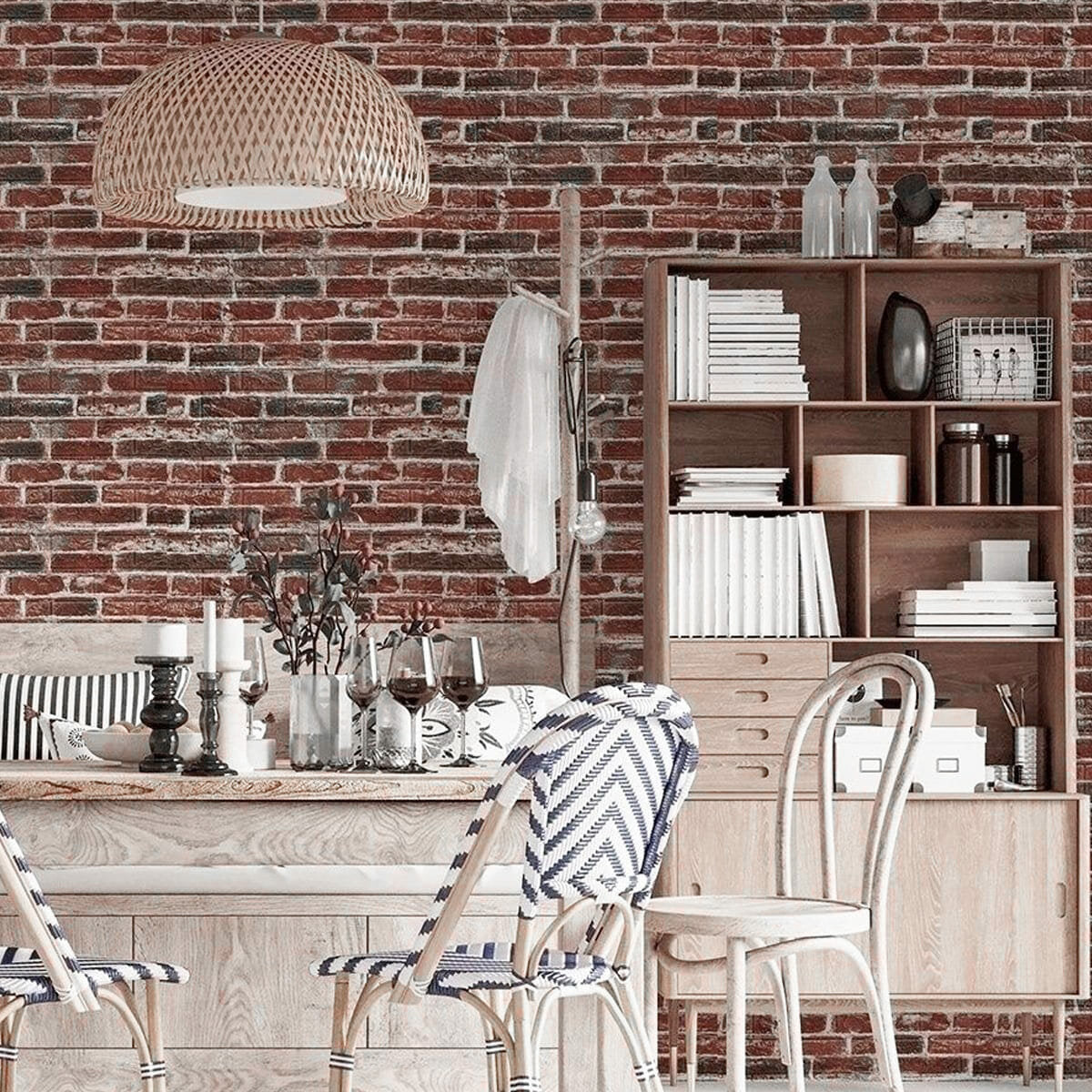 Декоративна 3D панель самоклейка 700х770х5мм Цегла червона Катеринославська (043) HO-00000031