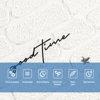 Панель стінова 3D 700х700х4мм Напис із сріблом SW-00001980