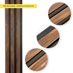 Уцінка Рейка декоративна PS 2900х120х12мм Темний горіх SW-00002843