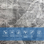 R061-2 Панель стінова у рулоні 3D 700мм*3.08м*2мм мармур чорний (D) HO-00002536