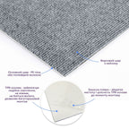 Плитка ковролінова з TPR основою багаторазова сіра 600х600х4мм SW-00002800