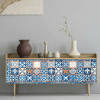 Самоклеюча плівка на паперовій основі 0,45х10м х 0,07мм Вінтажна синя мозаїка SW-00000787