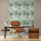 Плівка самоклеюча на паперовій основі 0,45х10м х 0,07мм Чорні та зелені дерева HO-00002440