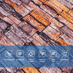 Декоративна 3D панель самоклейка 700х770х3мм Піщаник Катиринославська цегла (045-3) SW-00000692