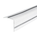 Плінтус РР самоклеючий 2300х140х4мм Білий з сірою смужкою (D) HO-00001809