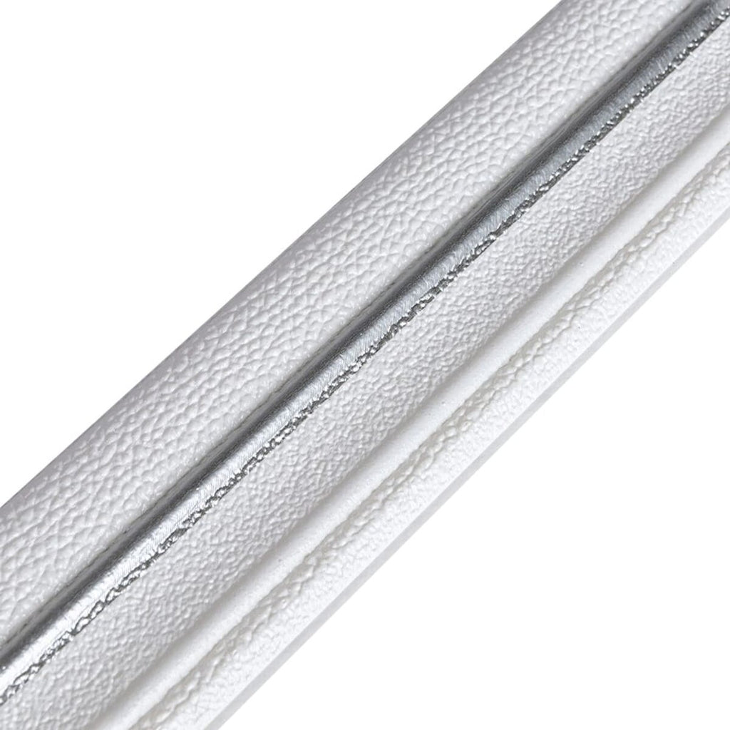 Плінтус РР самоклеючий 2300х70х4мм Білий з сірою смужкою (D) HO-00001833